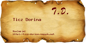 Ticz Dorina névjegykártya